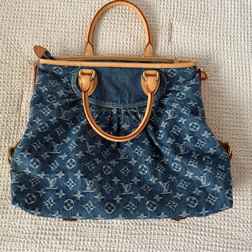Like New Louis Vuitton Denim Neo Cabby GM